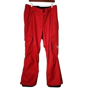 DC SHOES Banshee Snowboard Pants XL Red Cargo Waterproof‎ Ski Snowboard Gear